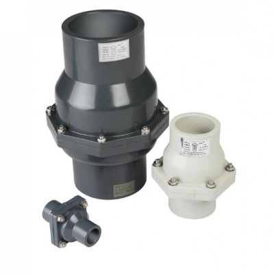 SCH80 plastic UPVC grey flapper check valve /plastic UPVC swing non return spring check valve pvc